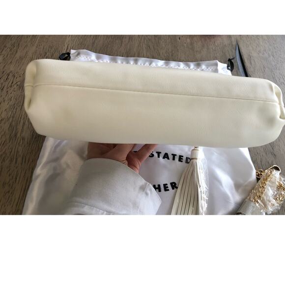 Understated Leather Ivory Crescent Clutch for Curateur - OS - Picture 5 of 7
